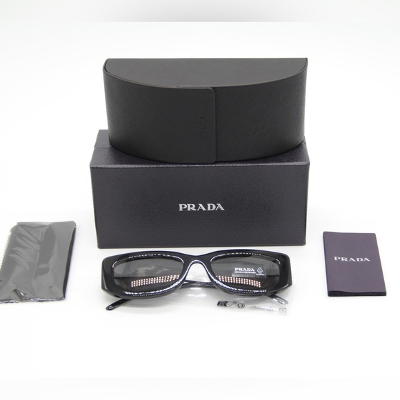 NEW PRADA PR14YS 1AB5S0 UNISEX BLACK EYEWEAR PR 14YS UNISEX SUNGLASSES SPR 14Y - Picture 15 of 15